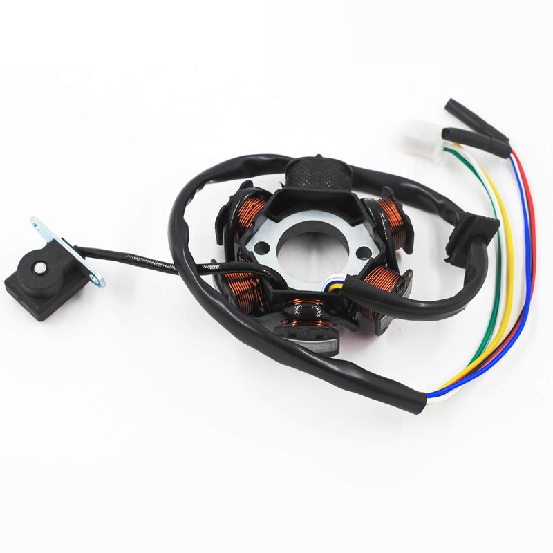Trkimal Ignition Stator Magneto 5 wire AC 6 Pole Coil for GY6 49cc - 180cc engine, Scooter Moped ATV Dune Buggy Go Kart - Image 2